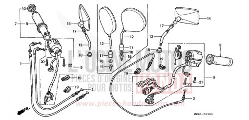 COMMUTATEUR/CABLE GL1500CV de 1997